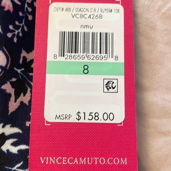 Vince Camuto sleeveless mini dress navy and pink - Picture 2 of 6